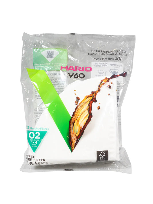 HARIO V60-02 Filters (100-Pack) - Brown